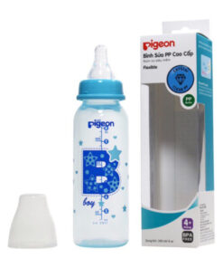 Bình sữa PP cao cấp màu xanh, hồng (bé trai, gái) 240ml